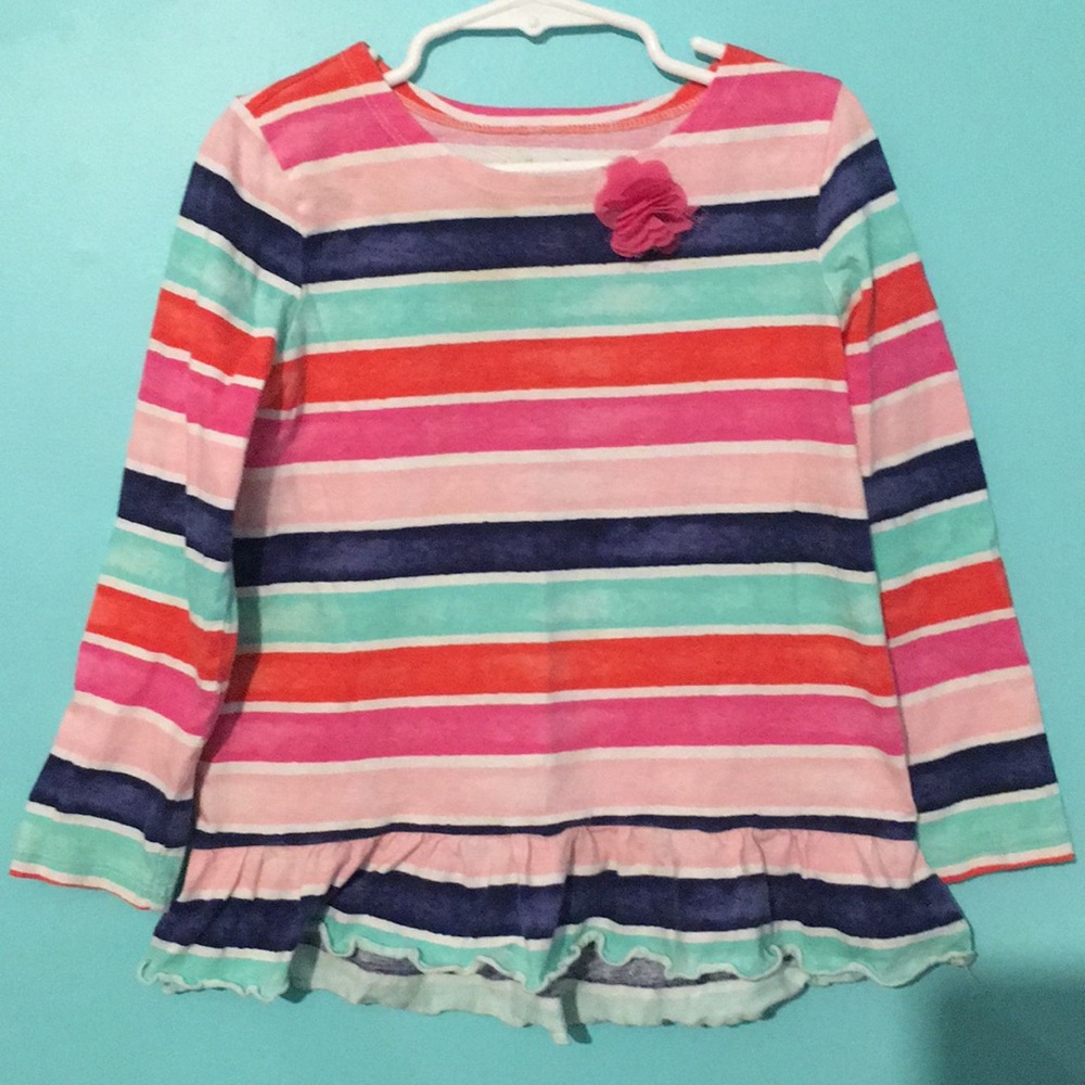 Girls size 5 long sleeve stripped shirt